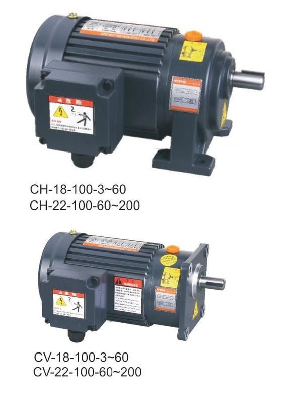 boîte de vitesse de moteur électrique de 100w 0.125hp moteur de 3 phases avec l'axe de la boîte de vitesse 18mm de réduction